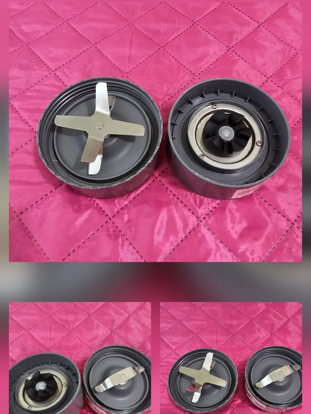 Gray Personal Blender Replacement Parts Kit with Cup and Lids